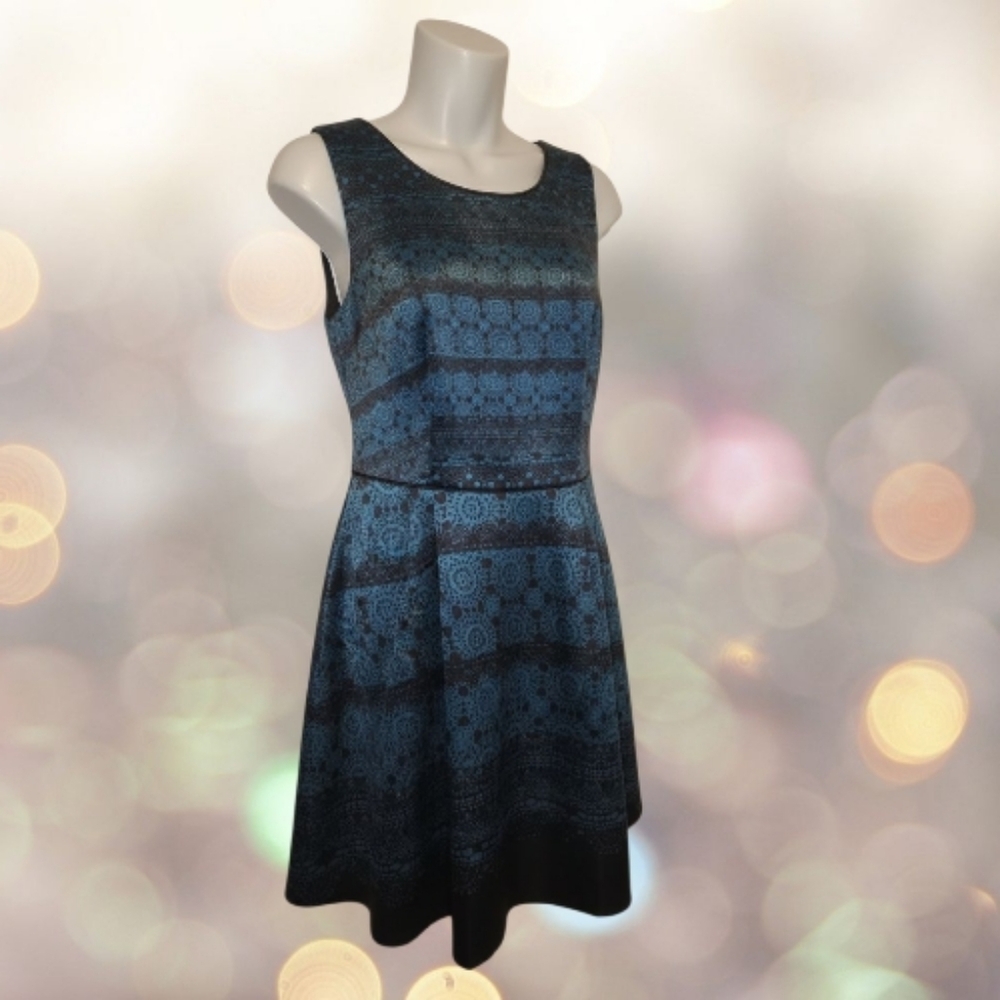 The Limited Teal & Black Dress Size 4P
